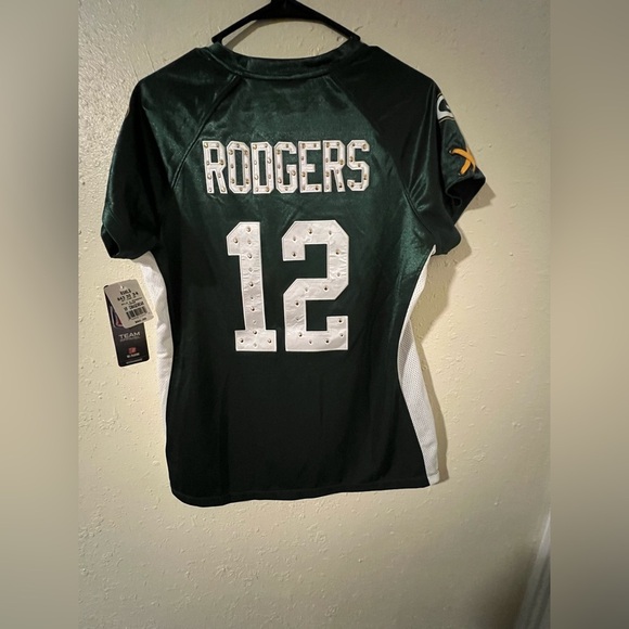 Aaron Rodgers Green Bay Packers NFL Team Apparel Womens Stitched Jersey Size L - Picture 6 of 9